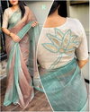SV Pranshi lurex linen Organza Party Wear Sarees Wholesale Market In Surat
